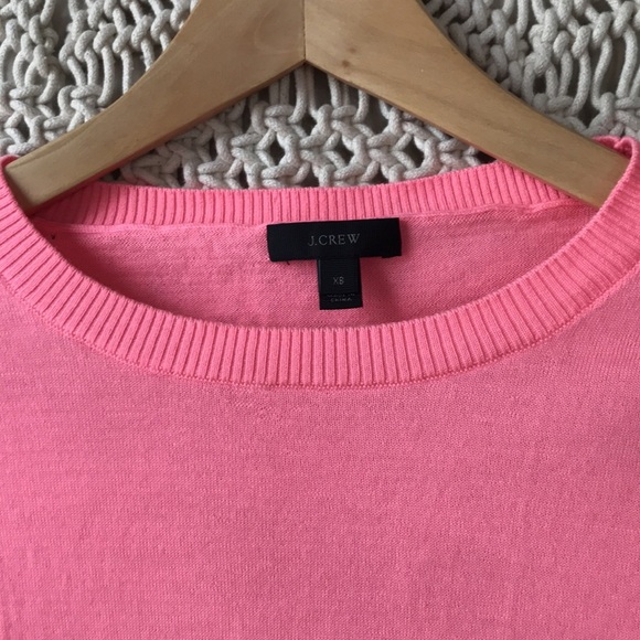 J. Crew pink pullover crew fitted sweater sz XS - Picture 5 of 7